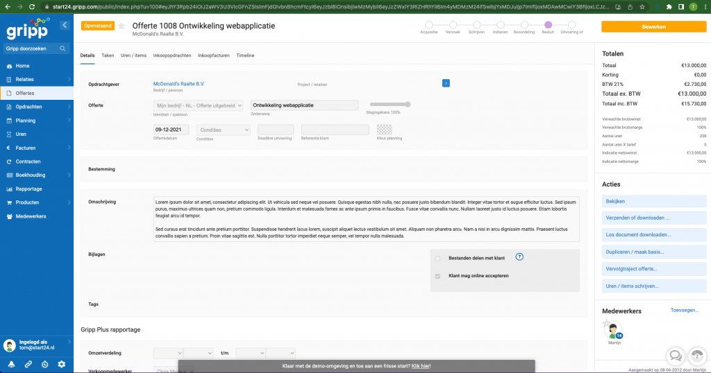 Gripps interface heeft veel opties dat maakt het soms wat zoeken